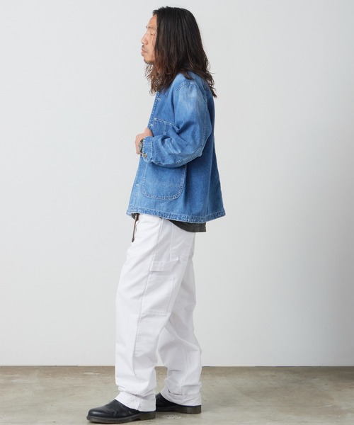 REMI RELIEF(レミレリーフ)の「REMI RELIEF/レミレリーフ 9.5oz ネップDENIM カバーオール(USED) シャツジャケット 2026年春夏(デニムジャケット・メンズ・ブルー・M/L/XL)」の15枚目の写真