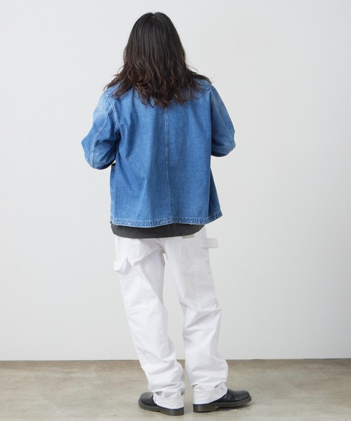 REMI RELIEF(レミレリーフ)の「REMI RELIEF/レミレリーフ 9.5oz ネップDENIM カバーオール(USED) シャツジャケット 2026年春夏(デニムジャケット・メンズ・ブルー・M/L/XL)」の14枚目の写真