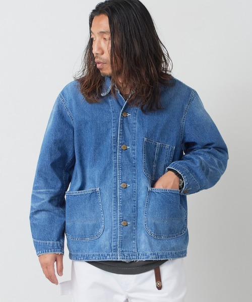 REMI RELIEF(レミレリーフ)の「REMI RELIEF/レミレリーフ 9.5oz ネップDENIM カバーオール(USED) シャツジャケット 2026年春夏(デニムジャケット・メンズ・ブルー・M/L/XL)」の21枚目の写真