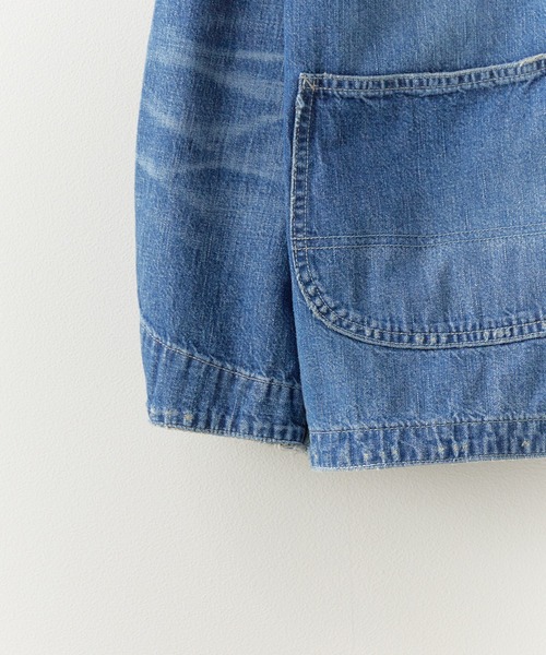 REMI RELIEF(レミレリーフ)の「REMI RELIEF/レミレリーフ 9.5oz ネップDENIM カバーオール(USED) シャツジャケット 2026年春夏(デニムジャケット・メンズ・ブルー・M/L/XL)」の9枚目の写真