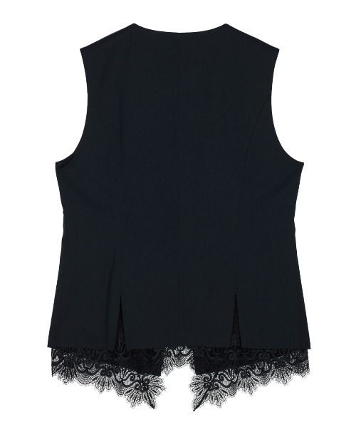 2WAY CREW NECK LACE TAKE OFF VEST（スーツジャケット）｜Ameri