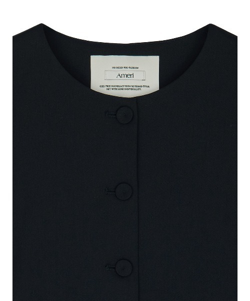 Ameri（アメリ）の「2WAY CREW NECK LACE TAKE OFF VEST（ベスト