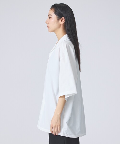 FORTUNA HOMME（フォルトゥナオム）の「【FORTUNA /フォルトゥナ】ECOTEC OpenCollarPO-Shirts/エコテックオープンカラープルオーバーシャツ/ユニセックス/【WEB限定】（シャツ/ブラウス・メンズ・ブラック/ホワイト・M/L）」の9枚目の写真