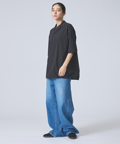 FORTUNA HOMME（フォルトゥナオム）の「【FORTUNA /フォルトゥナ】ECOTEC OpenCollarPO-Shirts/エコテックオープンカラープルオーバーシャツ/ユニセックス/【WEB限定】（シャツ/ブラウス・メンズ・ブラック/ホワイト・M/L）」の15枚目の写真