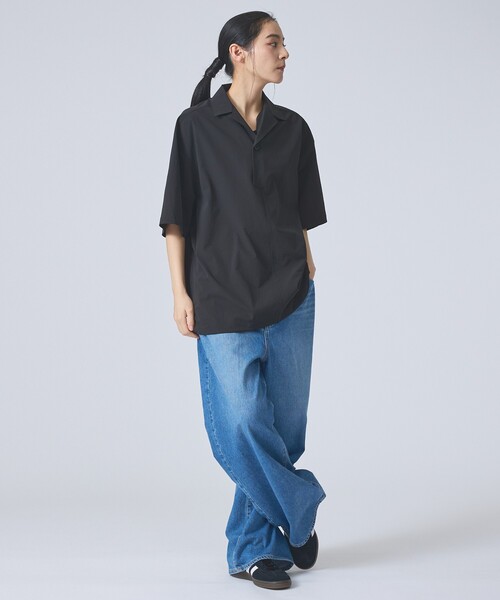 FORTUNA HOMME（フォルトゥナオム）の「【FORTUNA /フォルトゥナ】ECOTEC OpenCollarPO-Shirts/エコテックオープンカラープルオーバーシャツ/ユニセックス/【WEB限定】（シャツ/ブラウス・メンズ・ブラック/ホワイト・M/L）」の16枚目の写真