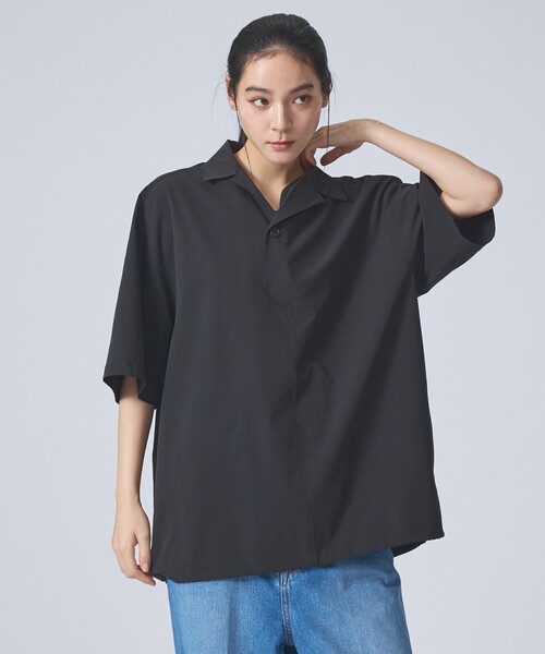 FORTUNA HOMME（フォルトゥナオム）の「【FORTUNA /フォルトゥナ】ECOTEC OpenCollarPO-Shirts/エコテックオープンカラープルオーバーシャツ/ユニセックス/【WEB限定】（シャツ/ブラウス・メンズ・ブラック/ホワイト・M/L）」の17枚目の写真