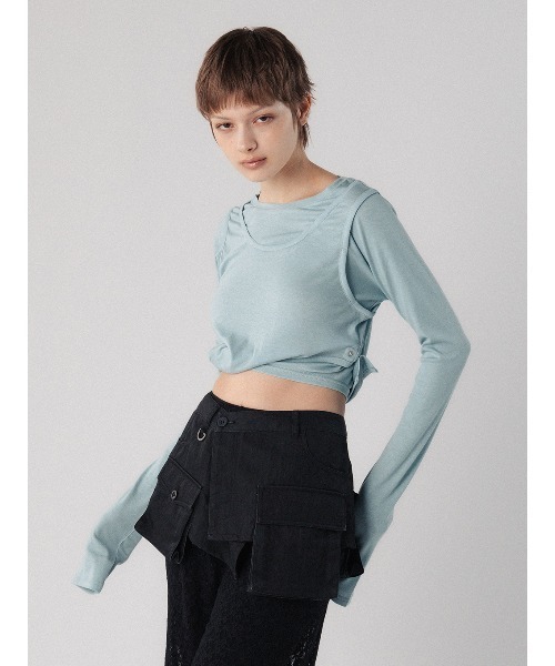ELCHELE(エルチェレ)の「PIGMENT DYE UTILITY APRON(ベルト・レディース・ブラック/カーキ/オフホワイト・FREE)」の10枚目の写真