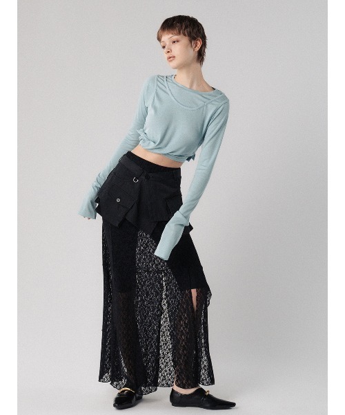 ELCHELE(エルチェレ)の「PIGMENT DYE UTILITY APRON(ベルト・レディース・ブラック/カーキ/オフホワイト・FREE)」の13枚目の写真