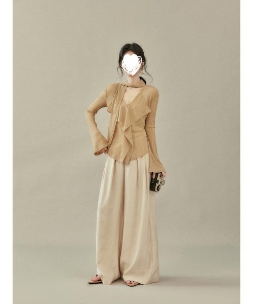 Ritzy（リッツィー）の「スカーフ付き ラッフルレイヤードトップス（Tシャツ/カットソー・レディース・イエロー・M）」の10枚目の写真
