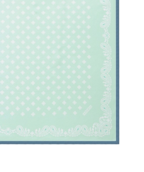 MACKINTOSH PHILOSOPHY（ﾏｯｷﾝﾄｯｼｭ ﾌｨﾛｿﾌｨｰ）の「日本製 スカーフ シルク100％ バンダナプリント 68*68（バンダナ/スカーフ・レディース・ミント/ネイビー/オフホワイト・FREE）」の3枚目の写真