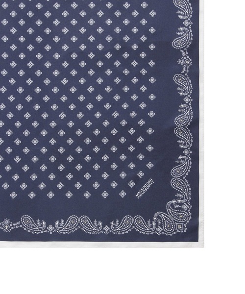 MACKINTOSH PHILOSOPHY（ﾏｯｷﾝﾄｯｼｭ ﾌｨﾛｿﾌｨｰ）の「日本製 スカーフ シルク100％ バンダナプリント 68*68（バンダナ/スカーフ・レディース・ミント/ネイビー/オフホワイト・FREE）」の16枚目の写真