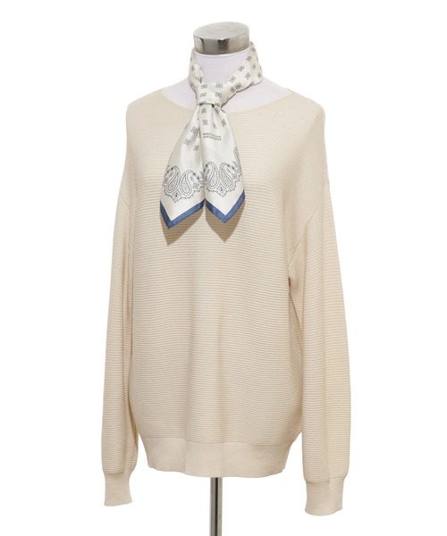 MACKINTOSH PHILOSOPHY（ﾏｯｷﾝﾄｯｼｭ ﾌｨﾛｿﾌｨｰ）の「日本製 スカーフ シルク100％ バンダナプリント 68*68（バンダナ/スカーフ・レディース・ミント/ネイビー/オフホワイト・FREE）」の9枚目の写真