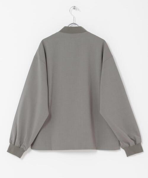 ITEMS URBANRESEARCH(アイテムズ アーバンリサーチ)の「『イージーケア/吸水速乾/接触冷感』高機能ドライタッチスナップブルゾン(楽着シリーズ)(ブルゾン・メンズ・ベージュ/スミクロ/グレー/カーキ・MEDIUM/LARGE)」の5枚目の写真