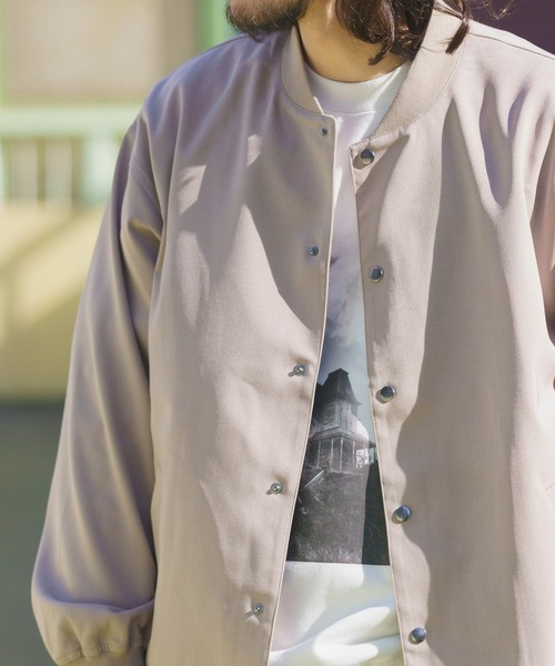 ITEMS URBANRESEARCH（アイテムズ アーバンリサーチ）の「『イージーケア/吸水速乾/接触冷感』高機能ドライタッチスナップブルゾン（ブルゾン・メンズ・ベージュ/スミクロ/グレー/カーキ・MEDIUM/LARGE）」の12枚目の写真