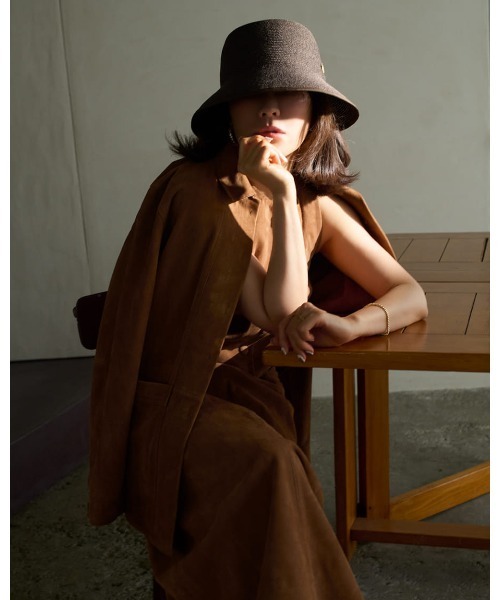 Chapeau d' O(シャポードオー)の「Chapeau d' O PORTRAIT by Yumie Kazama No.2 / シャポードオー(ハット・レディース・ブラウン・M/57.5cm)」の1枚目の写真