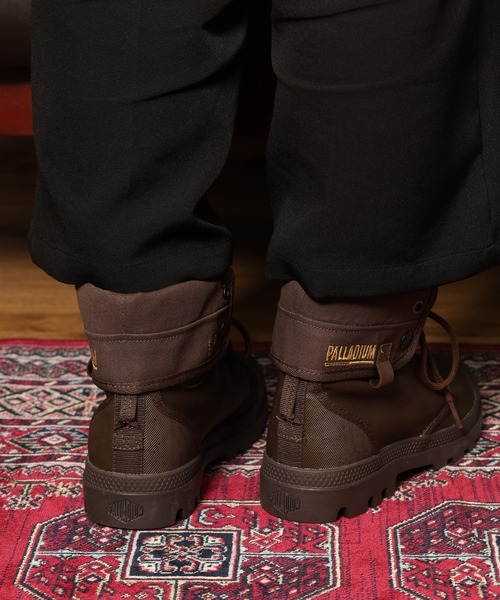 PALLADIUM(パラディウム)の「BAGGY COATED バギー コーティッド ブーツ(ブーツ・メンズ・ダークブラウン系/カーキ系・25.5cm/27cm/24.5cm/26.5cm/24cm/26cm)」の9枚目の写真
