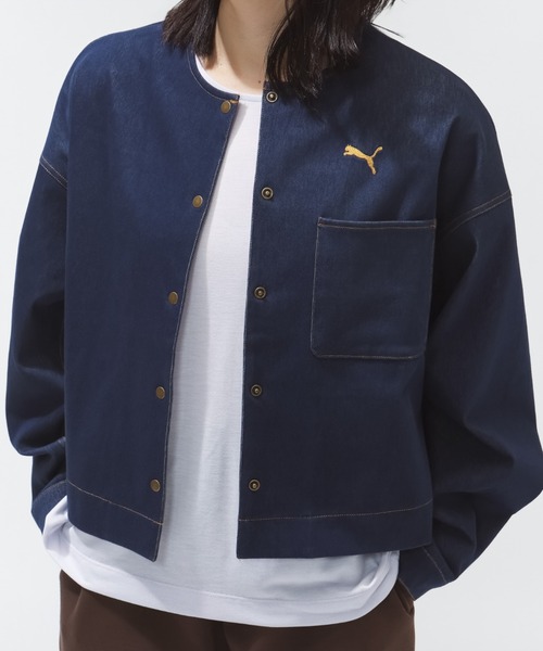 セール】プーマ PUMA ESS ELEVATED デニムライク JKT（デニム