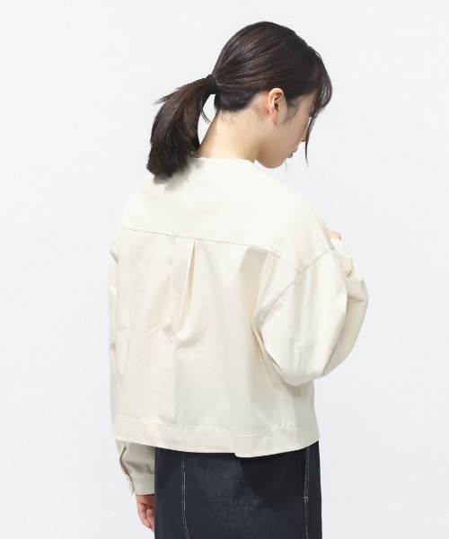 PUMA(プーマ)の「プーマ PUMA ESS ELEVATED デニムライク JKT(デニムジャケット・レディース・ネイビー/クリーム/ブラック・S/M/L)」の13枚目の写真
