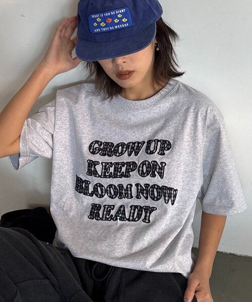 CIAOPANIC TYPY（チャオパニックティピー）の「【UNISEX】アソート柄アップリケTEE（Tシャツ/カットソー・レディース・カーキ/レッド/ホワイト/ネイビー/グレー/ブラック・MEDIUM/LARGE）」の11枚目の写真