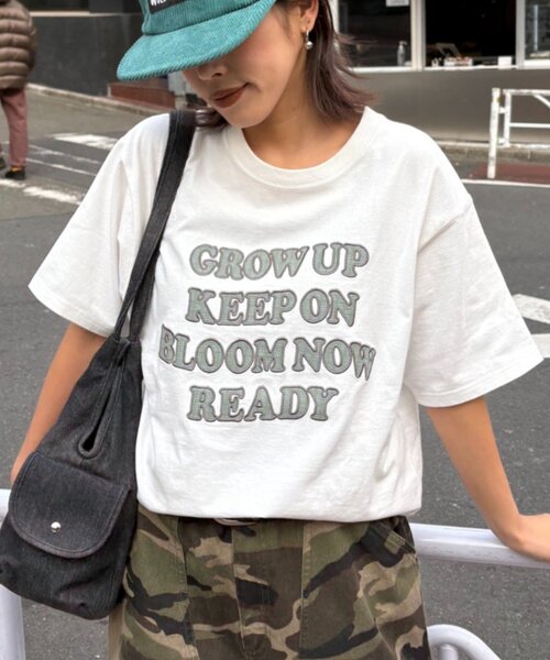 CIAOPANIC TYPY（チャオパニックティピー）の「【UNISEX】アソート柄アップリケTEE（Tシャツ/カットソー・レディース・カーキ/レッド/ホワイト/ネイビー/グレー/ブラック・MEDIUM/LARGE）」の19枚目の写真