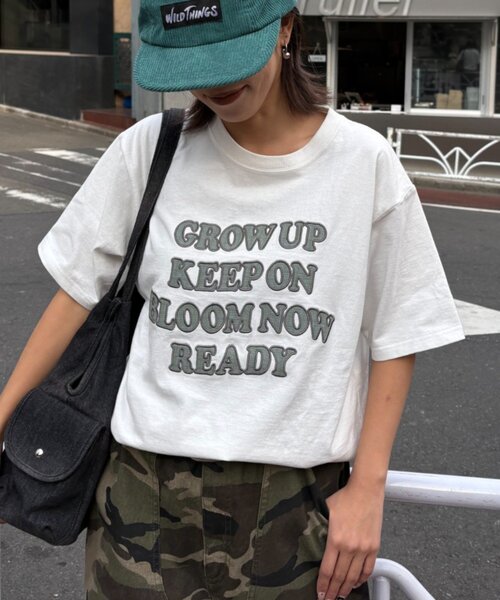CIAOPANIC TYPY（チャオパニックティピー）の「【UNISEX】アソート柄アップリケTEE（Tシャツ/カットソー・レディース・カーキ/レッド/ホワイト/ネイビー/グレー/ブラック・MEDIUM/LARGE）」の20枚目の写真