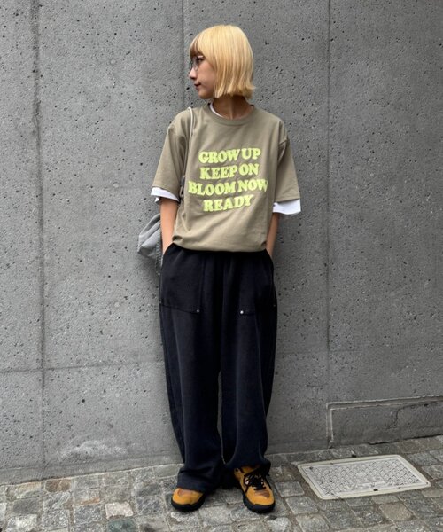 CIAOPANIC TYPY（チャオパニックティピー）の「【UNISEX】アソート柄アップリケTEE（Tシャツ/カットソー・レディース・カーキ/レッド/ホワイト/ネイビー/グレー/ブラック・MEDIUM/LARGE）」の7枚目の写真