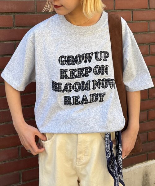 CIAOPANIC TYPY（チャオパニックティピー）の「【UNISEX】アソート柄アップリケTEE（Tシャツ/カットソー・レディース・カーキ/レッド/ホワイト/ネイビー/グレー/ブラック・MEDIUM/LARGE）」の14枚目の写真