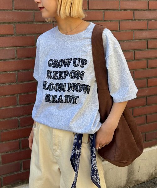 CIAOPANIC TYPY（チャオパニックティピー）の「【UNISEX】アソート柄アップリケTEE（Tシャツ/カットソー・レディース・カーキ/レッド/ホワイト/ネイビー/グレー/ブラック・MEDIUM/LARGE）」の15枚目の写真
