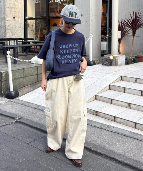 CIAOPANIC TYPY（チャオパニックティピー）の「【UNISEX】アソート柄アップリケTEE（Tシャツ/カットソー・レディース・カーキ/レッド/ホワイト/ネイビー/グレー/ブラック・MEDIUM/LARGE）」の21枚目の写真