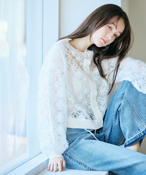 Audie a Muses(オーディアミューズ)の「ウエストドロストワイドデニム(デニムパンツ・レディース・ネイビー・36/38/42)」の11枚目の写真