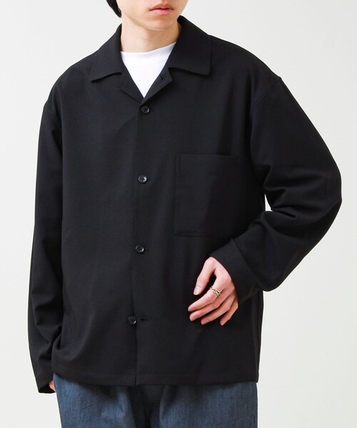 GLOSTER（グロスター）の「【春夏に着たい上品素材】リネンタッチドビーワークシャツ（シャツ/ブラウス・メンズ・グレー/ブラック・S/M/L）」の2枚目の写真