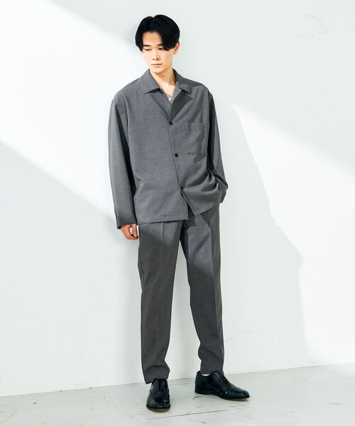 GLOSTER(グロスター)の「【春夏に着たい上品素材】リネンタッチドビーワークシャツ(シャツ/ブラウス・メンズ・グレー/ブラック・S/M/L)」の4枚目の写真