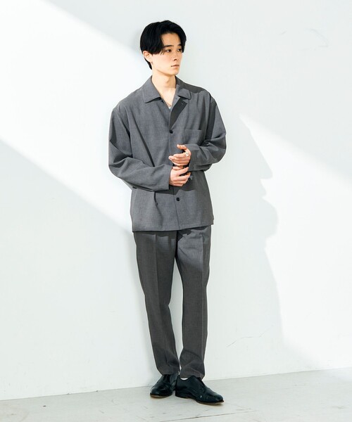 GLOSTER(グロスター)の「【春夏に着たい上品素材】リネンタッチドビーワークシャツ(シャツ/ブラウス・メンズ・グレー/ブラック・S/M/L)」の5枚目の写真