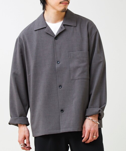 GLOSTER(グロスター)の「【春夏に着たい上品素材】リネンタッチドビーワークシャツ(シャツ/ブラウス・メンズ・グレー/ブラック・S/M/L)」の14枚目の写真