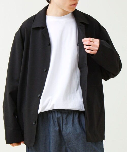 GLOSTER（グロスター）の「【春夏に着たい上品素材】リネンタッチドビーワークシャツ（シャツ/ブラウス・メンズ・グレー/ブラック・S/M/L）」の14枚目の写真