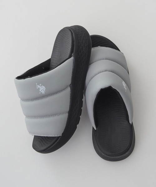 U.S. POLO ASSN.(ユーエスポロアッスン)の「【U.S. POLO ASSN.】ボリュームソール ワンポイント スライドサンダル(サンダル・レディース・ホワイト/ブラック/グレー・22.5cm/23cm/23.5cm/24cm/24.5cm)」の3枚目の写真