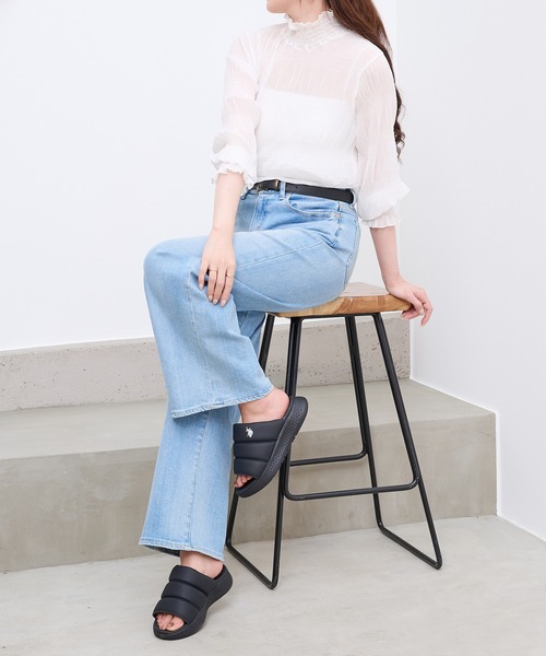 U.S. POLO ASSN.(ユーエスポロアッスン)の「【U.S. POLO ASSN.】ボリュームソール ワンポイント スライドサンダル(サンダル・レディース・ホワイト/ブラック/グレー・22.5cm/23cm/23.5cm/24cm/24.5cm)」の8枚目の写真