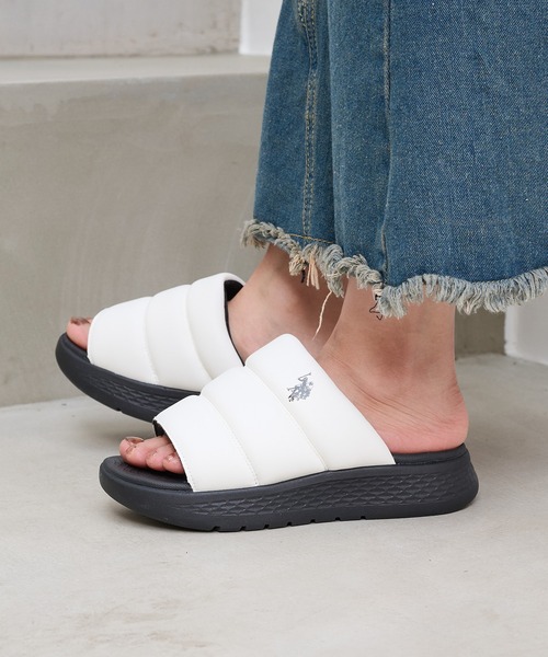U.S. POLO ASSN.(ユーエスポロアッスン)の「【U.S. POLO ASSN.】ボリュームソール ワンポイント スライドサンダル(サンダル・レディース・ホワイト/ブラック/グレー・22.5cm/23cm/23.5cm/24cm/24.5cm)」の12枚目の写真