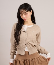 プレート付きカーディガン