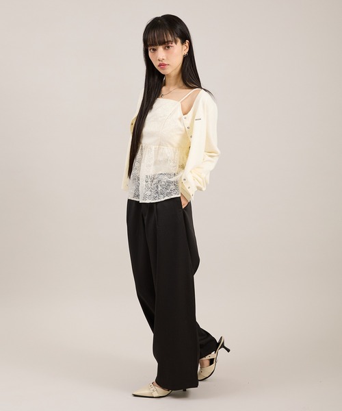apres jour mignon(アプレジュールミニョン)の「プレート付きカーディガン(カーディガン/ボレロ・レディース・ホワイト/ブルー/ブラウン系その他・フリー/LARGE)」の14枚目の写真