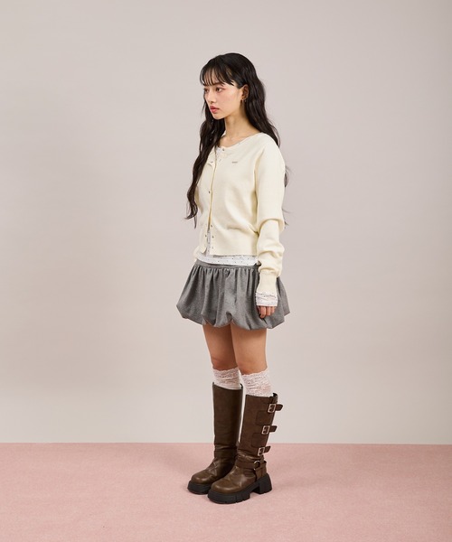 apres jour mignon(アプレジュールミニョン)の「プレート付きカーディガン(カーディガン/ボレロ・レディース・ホワイト/ブルー/ブラウン系その他・フリー/LARGE)」の16枚目の写真