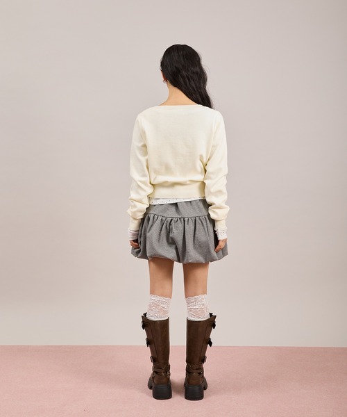 apres jour mignon(アプレジュールミニョン)の「プレート付きカーディガン(カーディガン/ボレロ・レディース・ホワイト/ブルー/ブラウン系その他・フリー/LARGE)」の18枚目の写真