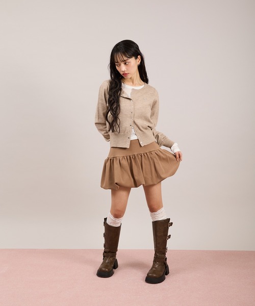apres jour mignon(アプレジュールミニョン)の「プレート付きカーディガン(カーディガン/ボレロ・レディース・ホワイト/ブルー/ブラウン系その他・フリー/LARGE)」の7枚目の写真