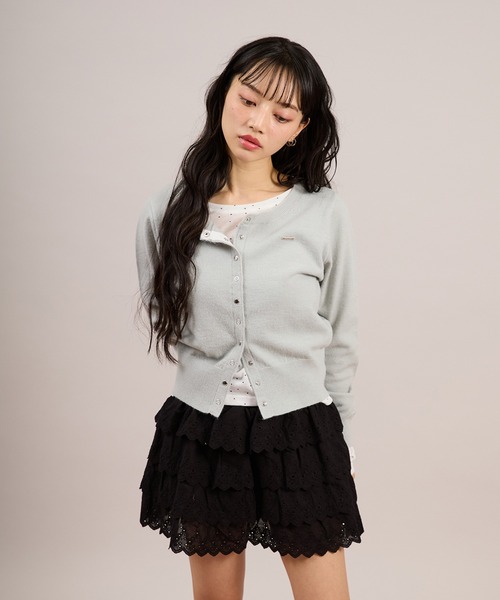 apres jour mignon(アプレジュールミニョン)の「プレート付きカーディガン(カーディガン/ボレロ・レディース・ホワイト/ブルー/ブラウン系その他・フリー/LARGE)」の8枚目の写真