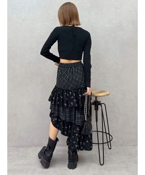 EVRIS（エヴリス）の「アームビジューニットトップス（ニット/セーター・レディース・ブラック/ホワイト/ブルー・FREE）」の13枚目の写真