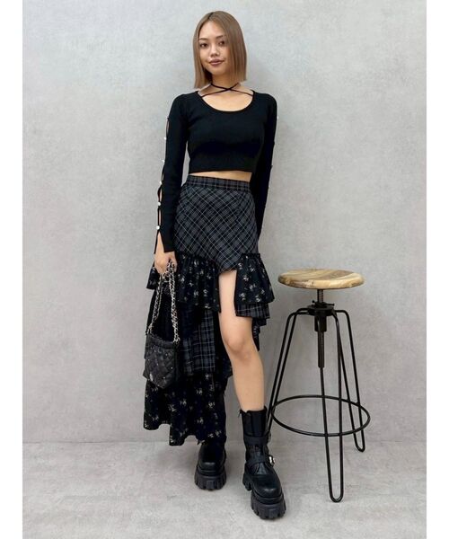 EVRIS（エヴリス）の「アームビジューニットトップス（ニット/セーター・レディース・ブラック/ホワイト/ブルー・FREE）」の15枚目の写真