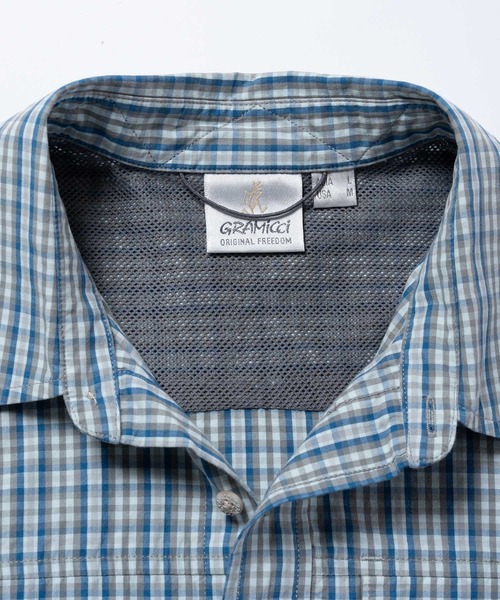 Gramicci（グラミチ）の「POPLIN MILLWOOD SHIRT / ポプリンミルウッドシャツ Gramicci グラミチ（シャツ/ブラウス・メンズ・ブルー/ブラウン・M/L/XL/XXL/S）」の11枚目の写真