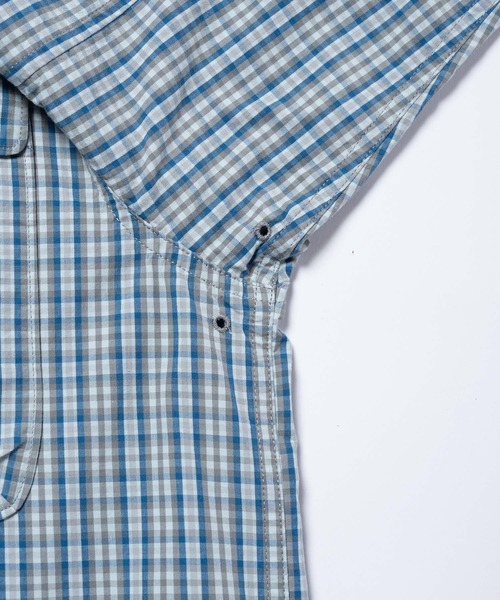 Gramicci（グラミチ）の「POPLIN MILLWOOD SHIRT / ポプリンミルウッドシャツ Gramicci グラミチ（シャツ/ブラウス・メンズ・ブルー/ブラウン・M/L/XL/XXL/S）」の13枚目の写真