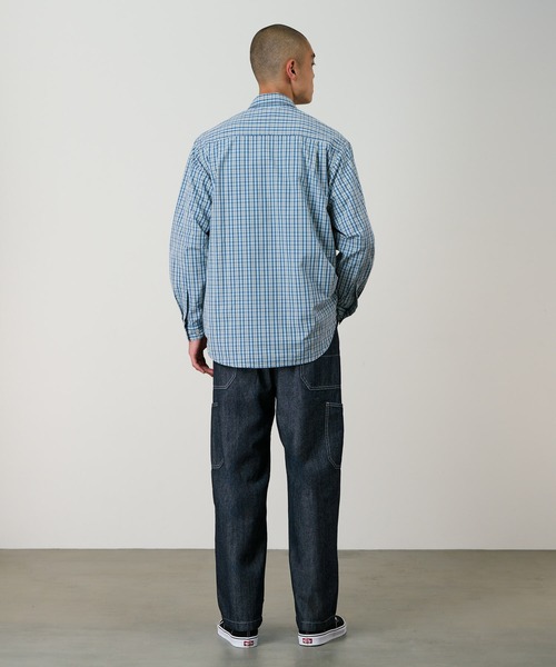Gramicci（グラミチ）の「POPLIN MILLWOOD SHIRT / ポプリンミルウッドシャツ Gramicci グラミチ（シャツ/ブラウス・メンズ・ブルー/ブラウン・M/L/XL/XXL/S）」の5枚目の写真