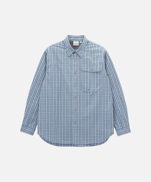 Gramicci（グラミチ）の「POPLIN MILLWOOD SHIRT / ポプリンミルウッドシャツ Gramicci グラミチ（シャツ/ブラウス・メンズ・ブルー/ブラウン・M/L/XL/XXL/S）」の7枚目の写真